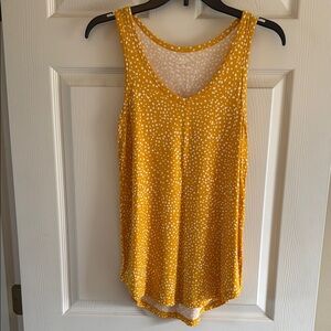 Yellow Polka Dot Sleeveless Top